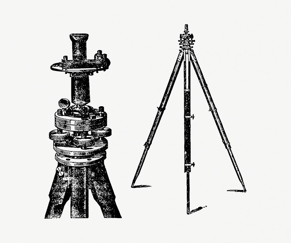 Tripod from A Treatise On Mine-Surveying... With... Diagrams published by C. Griffin & Co. (1899). Original from the British…