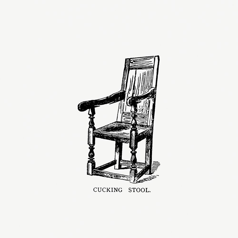 Drawing of a wooden chair