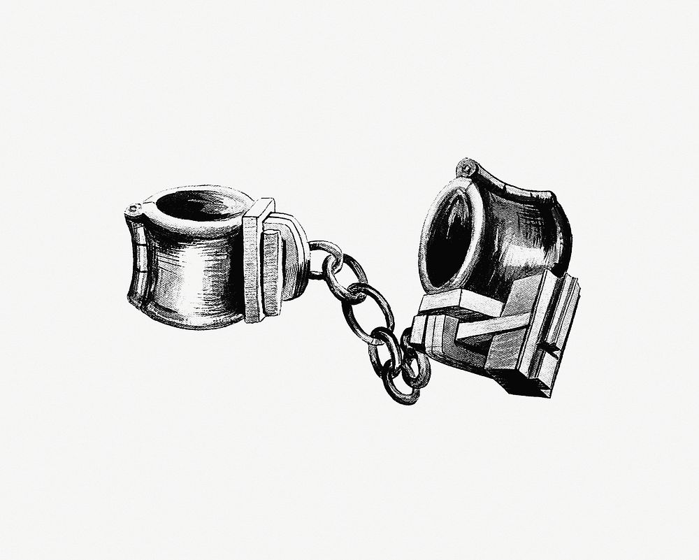Drawing of handcuffs
