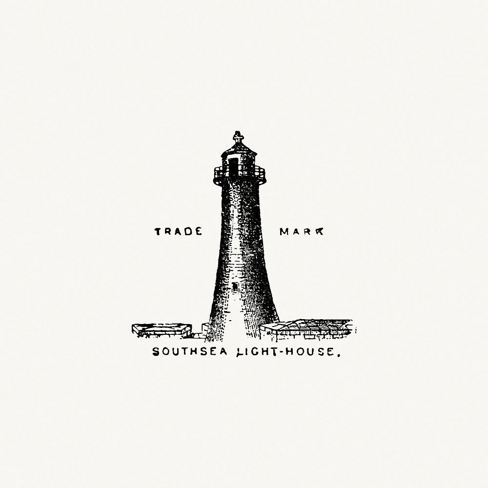 Southsea Light-House illustration. Original from British Library. Digitally enhanced by rawpixel.