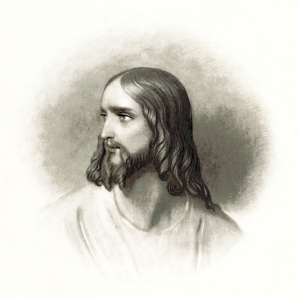 Jesus Christ portrait from Scenes in the life of the Saviour (1845) by Rufus Wilmot Griswold. Original from the British…