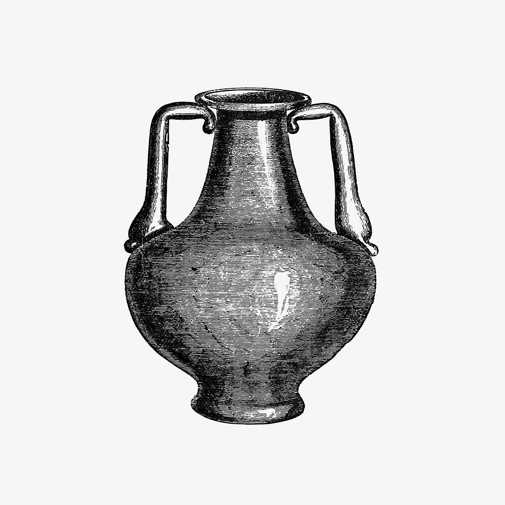 Vintage European style vase illustration from The Official Guide to the Norwich Castle Museum, with an account of its origin…