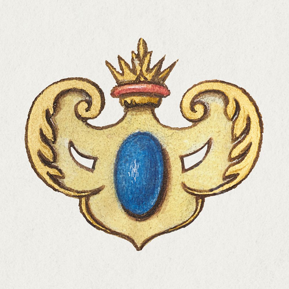 Victorian gold emblem ornamental decorative