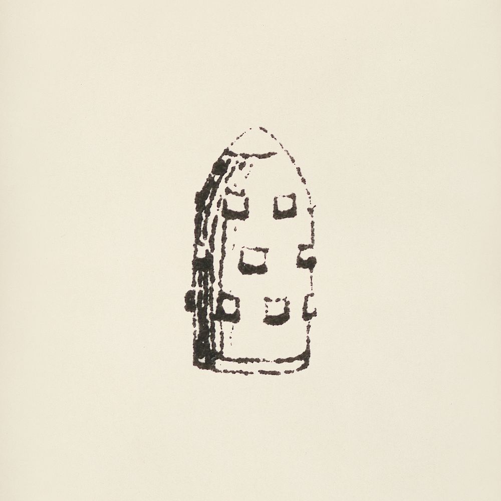 Thimble icon from L'ornement Polychrome (1888) by Albert Racinet (1825&ndash;1893). Digitally enhanced from our own original…