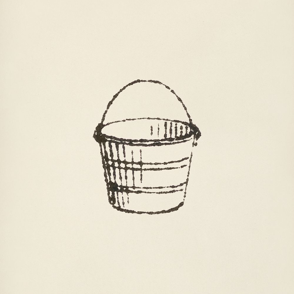 Bucket icon from L'ornement Polychrome (1888) by Albert Racinet (1825&ndash;1893). Digitally enhanced from our own original…
