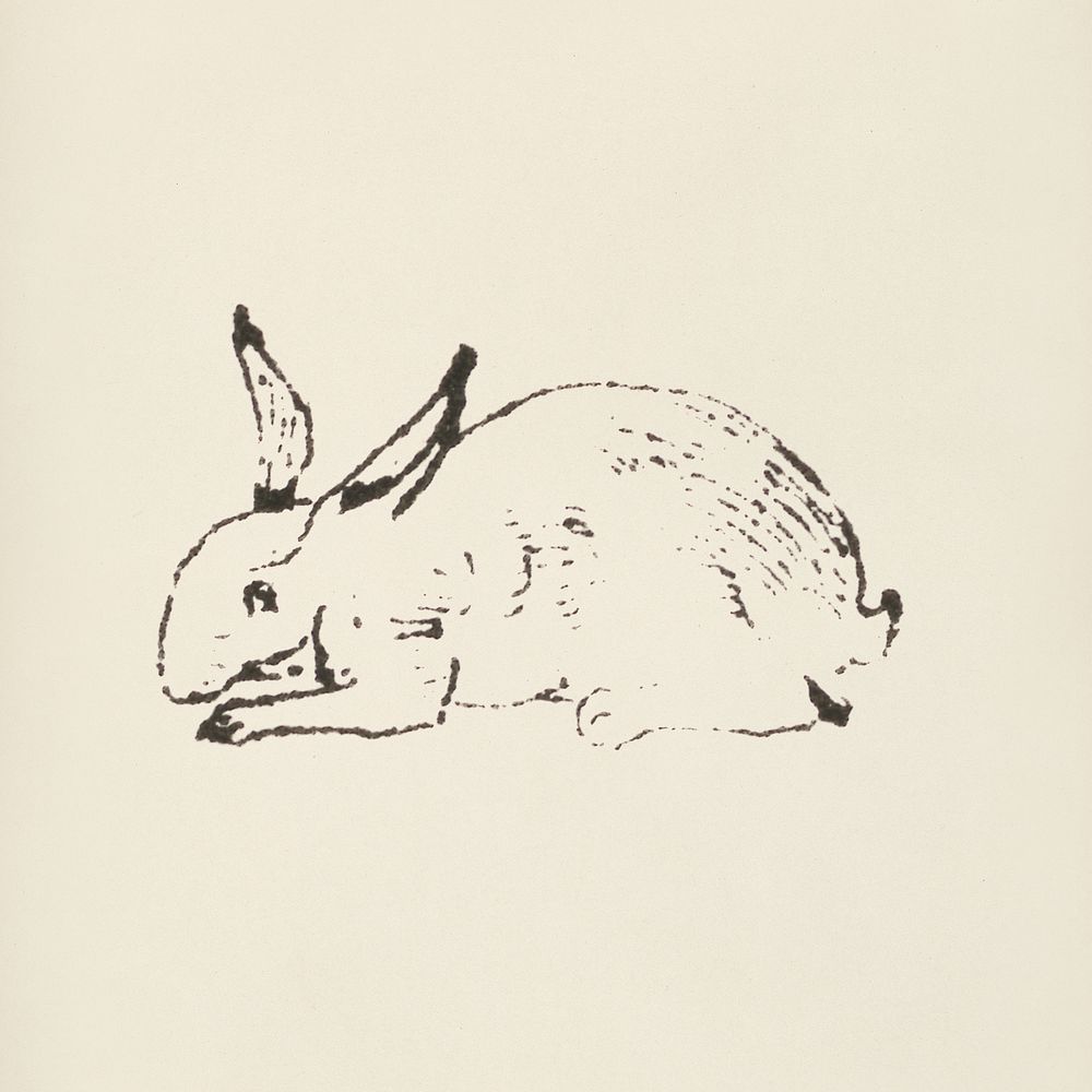 Rabbit icon from L'ornement Polychrome (1888) by Albert Racinet (1825&ndash;1893). Digitally enhanced from our own original…