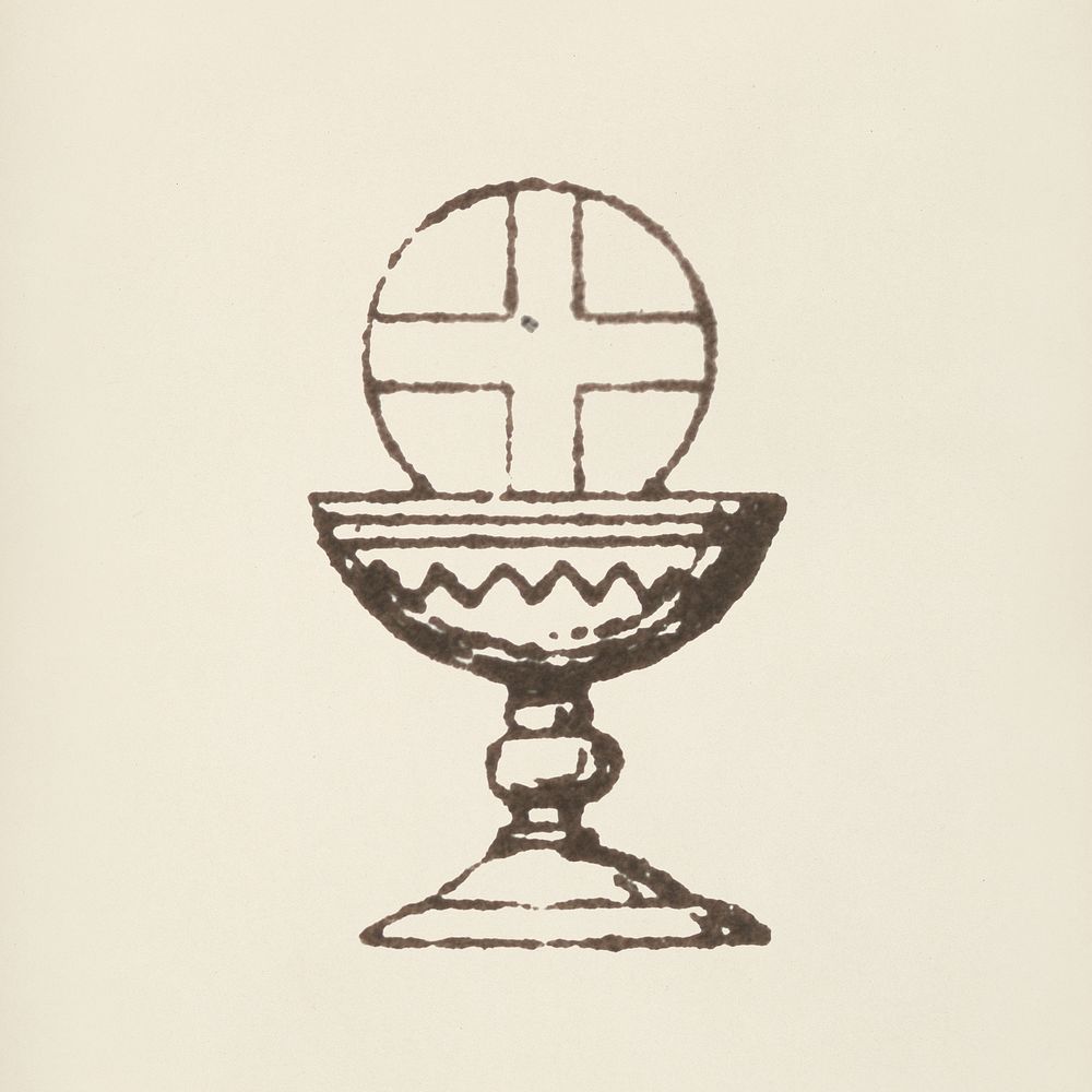 Goblet icon from L'ornement Polychrome (1888) by Albert Racinet (1825&ndash;1893). Digitally enhanced from our own original…