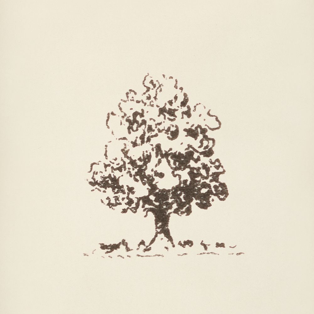 Tree icon from L'ornement Polychrome (1888) by Albert Racinet (1825&ndash;1893). Digitally enhanced from our own original…