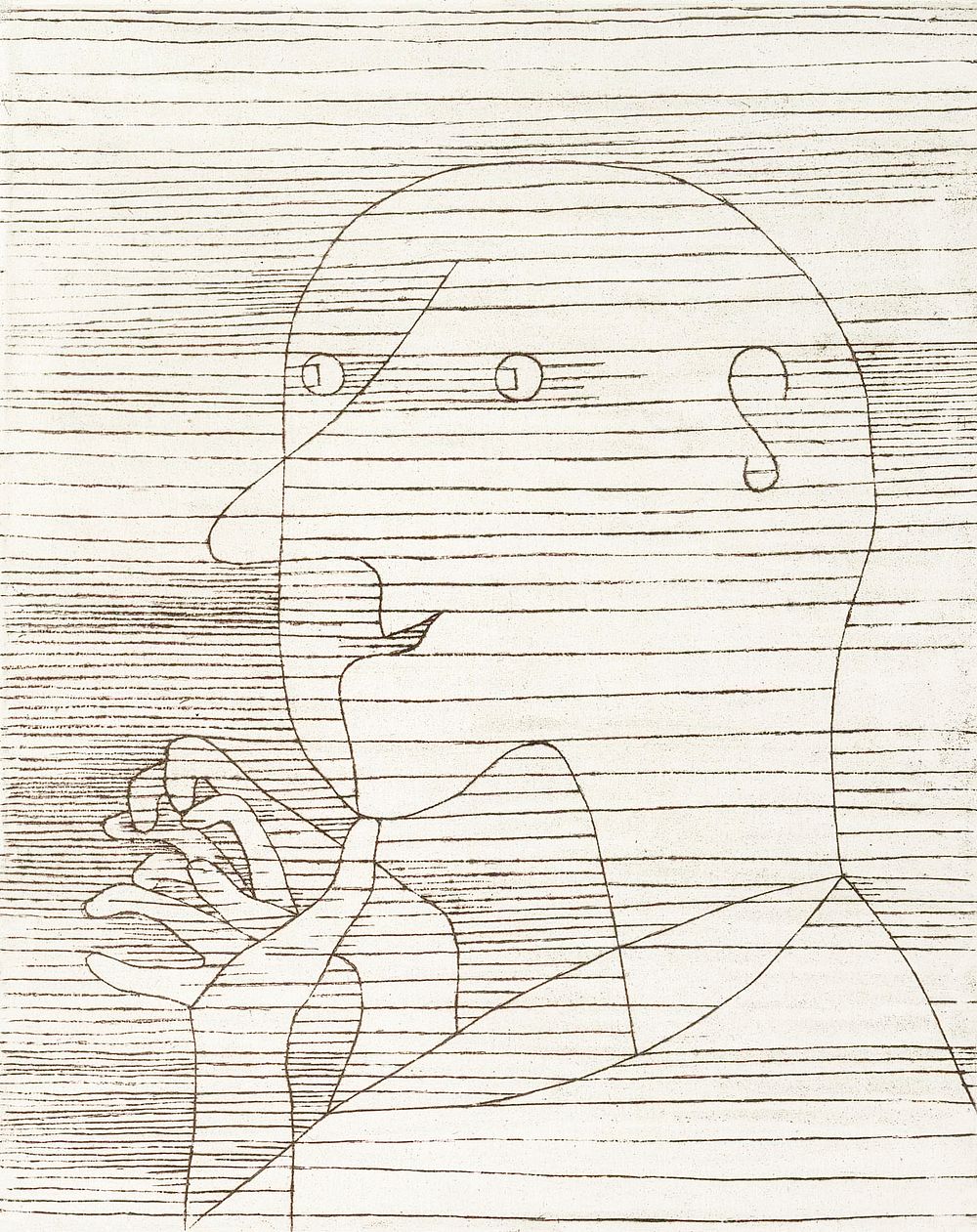 Old Man Counting on his Fingers (1929) by Paul Klee. Original from Finnish National Gallery. Digitally enhanced by rawpixel.