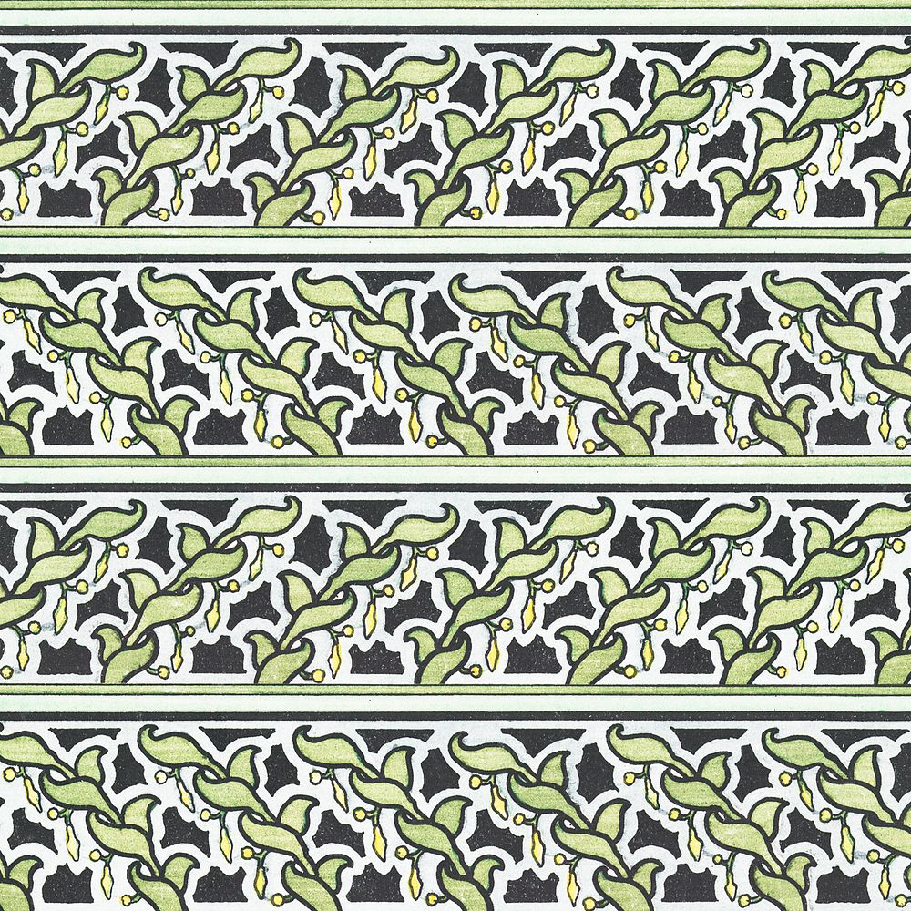 Art nouveau solomon's seal flower pattern design resource