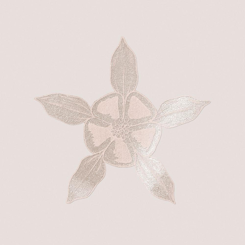 Shiny columbine flower design element