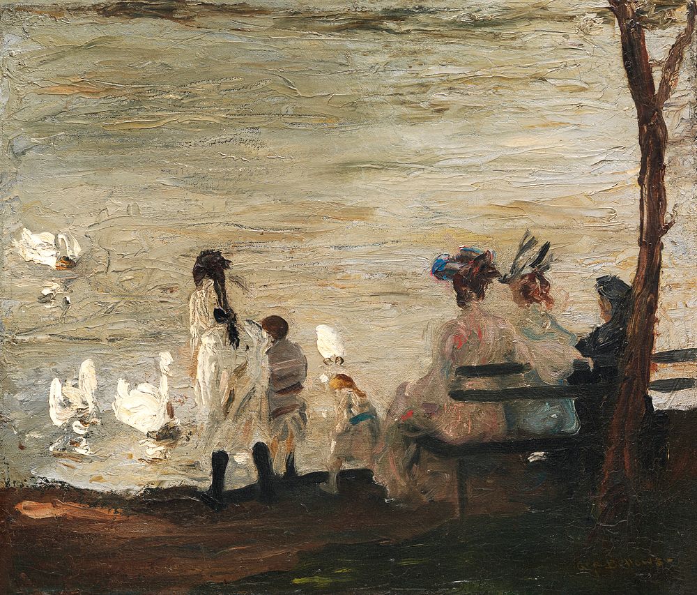 Swans in Central Park (1906) print in high resolution by George Wesley Bellows. Original from Minneapolis Institute of Art.…