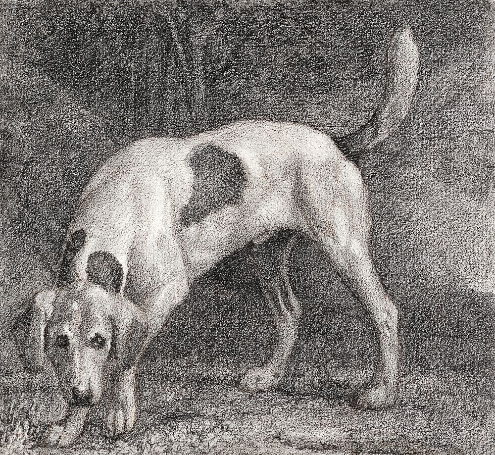 A Foxhound on the Scent (1788) by George Stubbs. Original from The Yale University Art Gallery. Digitally enhanced by…