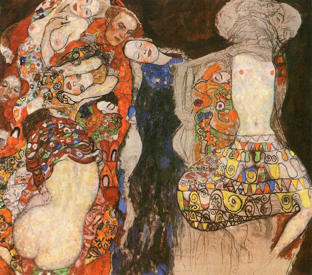 Gustav Klimt's The Bride (1917&ndash;1918) famous painting. Original from Wikimedia Commons. Digitally enhanced by rawpixel.