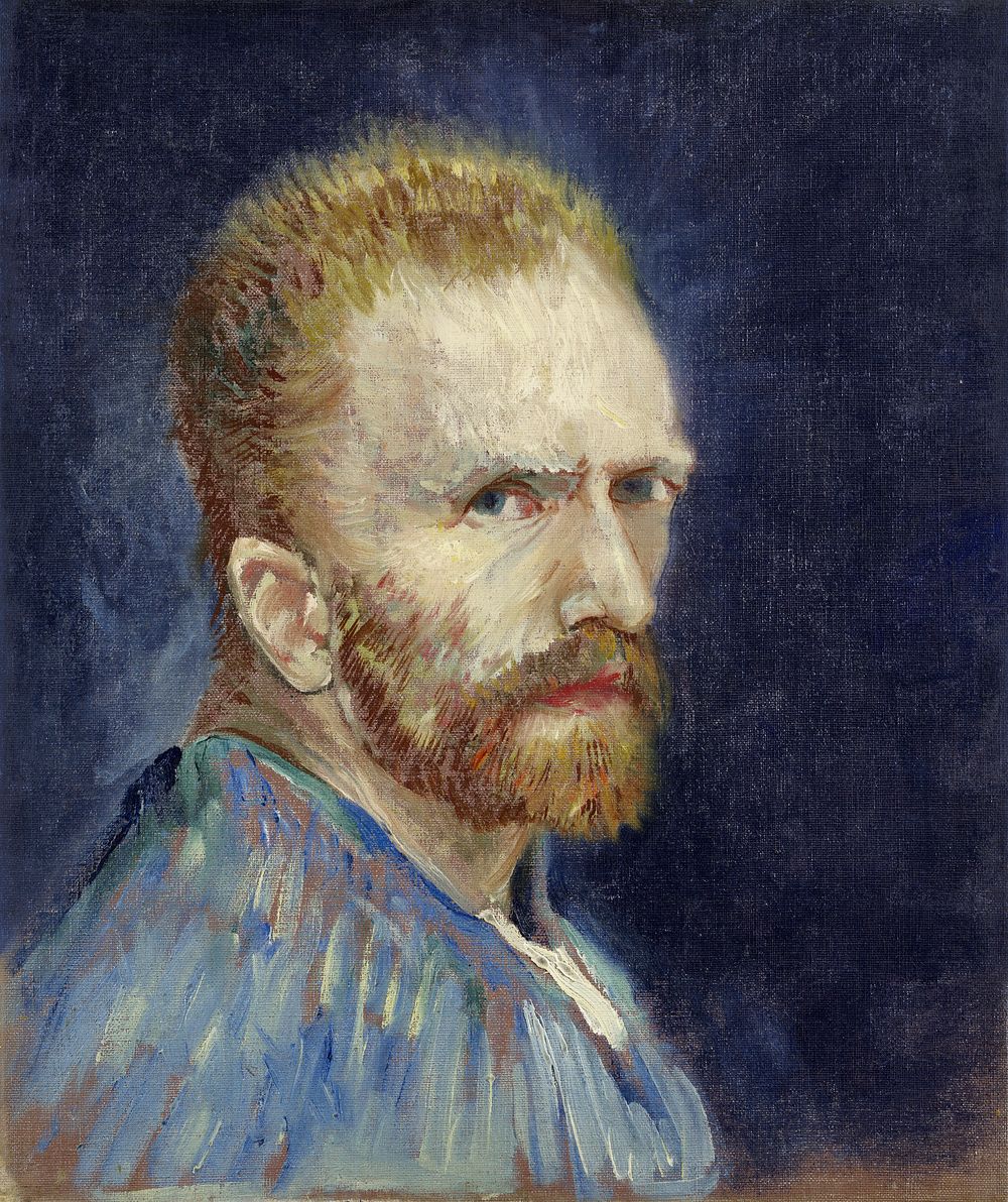Vincent van Gogh's Self-Portrait (1887) famous painting. Original from Wikimedia Commons. Digitally enhanced by rawpixel.