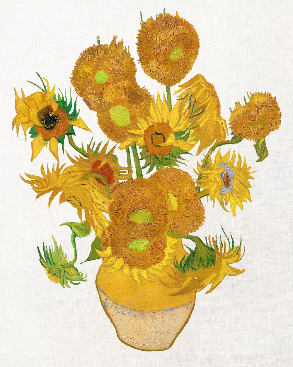 Van Gogh&rsquo;s Sunflowers illustration, famous painting, remastered by rawpixel