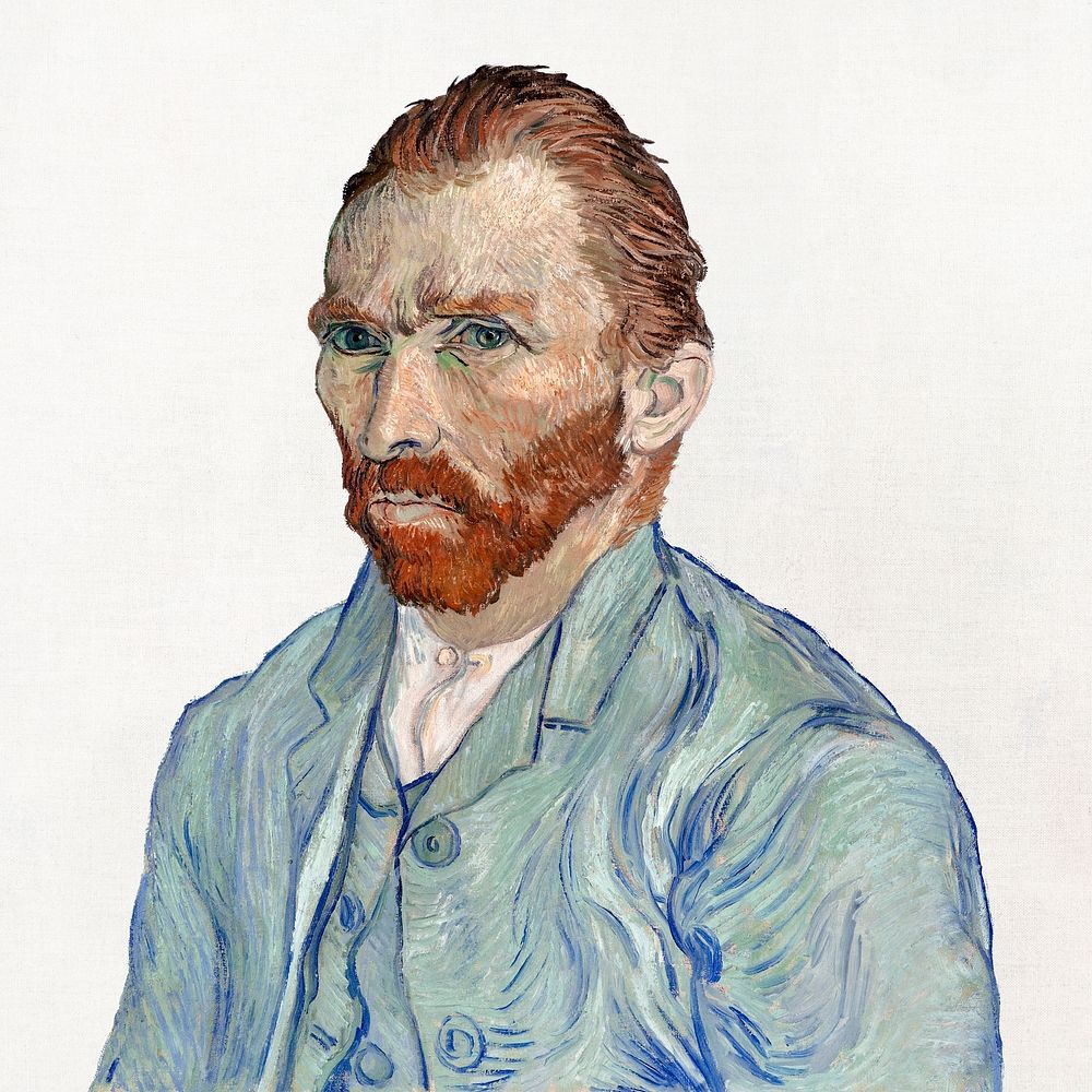 Van Gogh's Self-Portrait clipart, famous artwork illustration psd, remastered by rawpixel