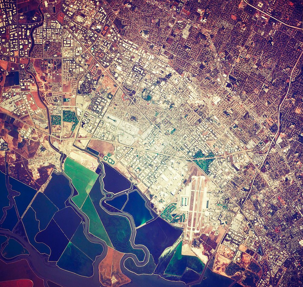 Moffett Federal Air Field, NASA Ames Research Center and Silicon Valley. Original from NASA. Digitally enhanced by rawpixel.