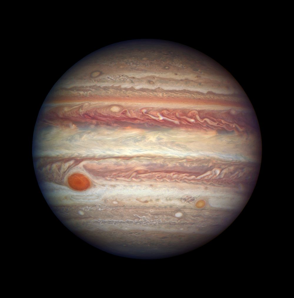 NASA's Hubble Takes Close-up Portrait of Jupiter on April 3, 2017. Original from NASA. Digitally enhanced by rawpixel.