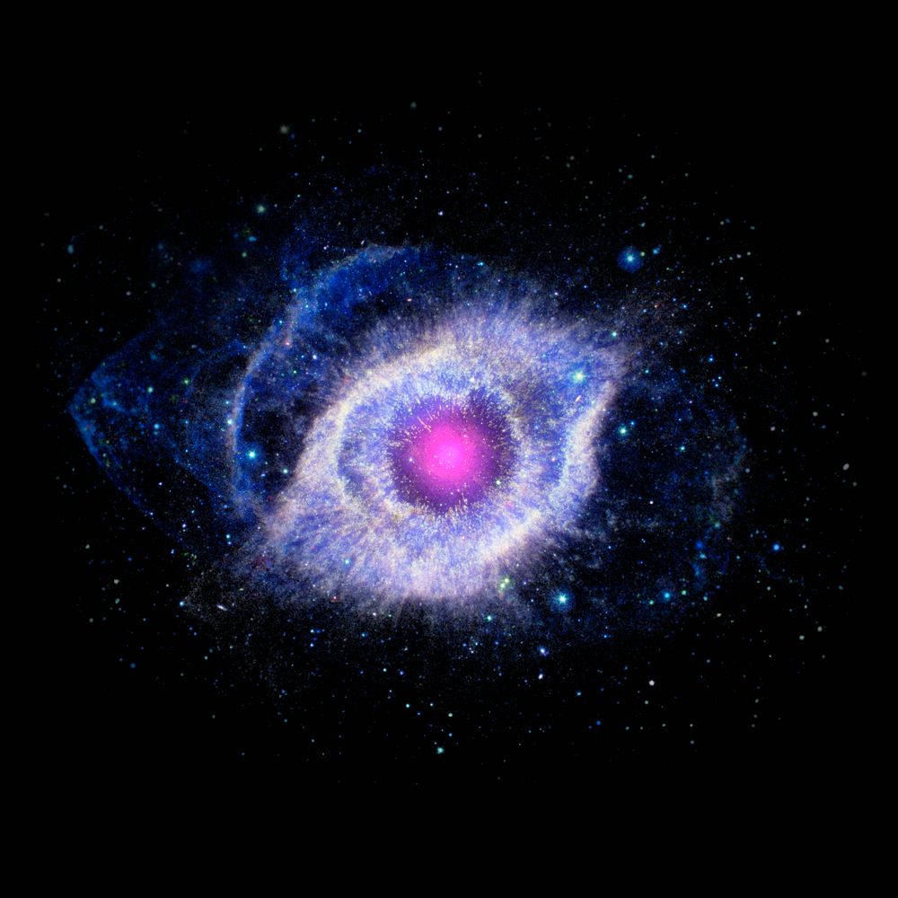 Helix Nebula background, purple galaxy aesthetic