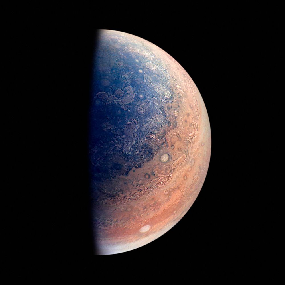 Half Jupiter, space sticker, planet surface psd