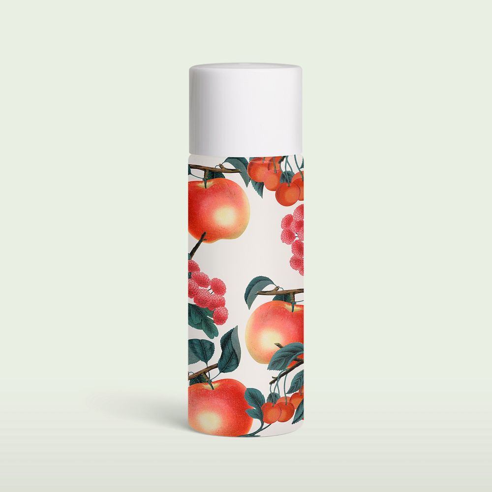 Floral skincare bottle, toner essence