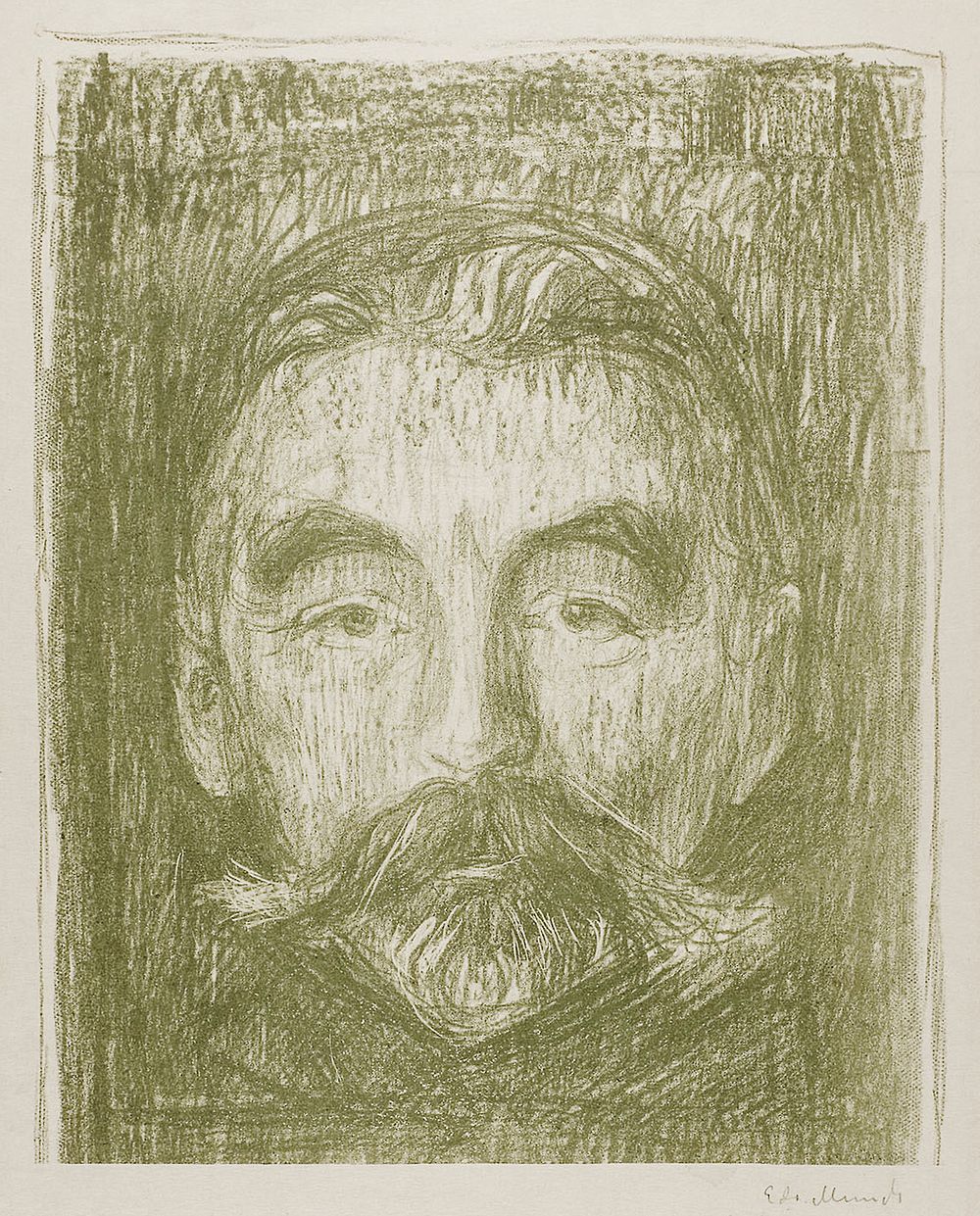 St&eacute;phane Mallarm&eacute; (1897) by Edvard Munch. Original from The Art Institute of Chicago. Digitally enhanced by…
