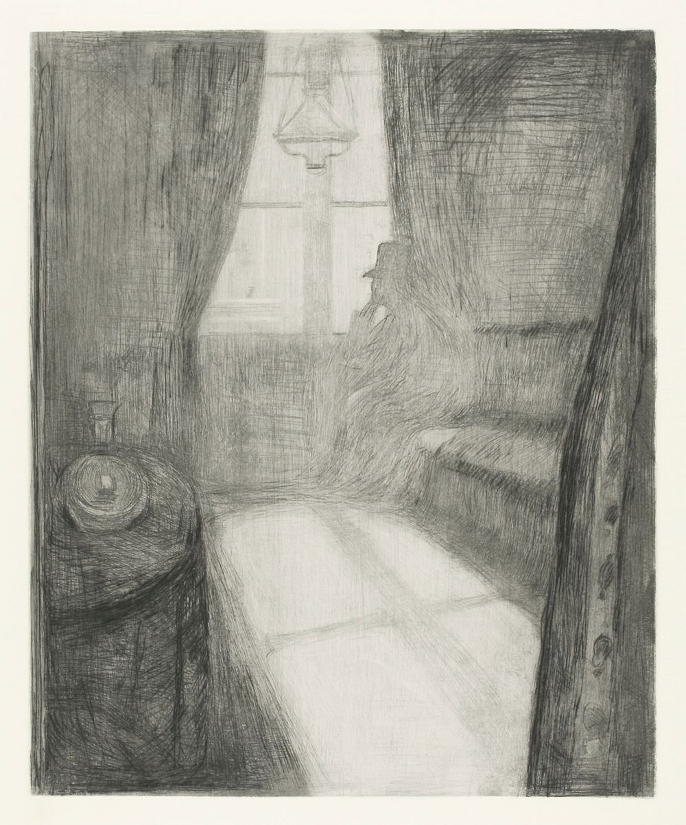 Moonlight. Night in Saint Cloud (1895) by Edvard Munch. Original from The Art Institute of Chicago. Digitally enhanced by…