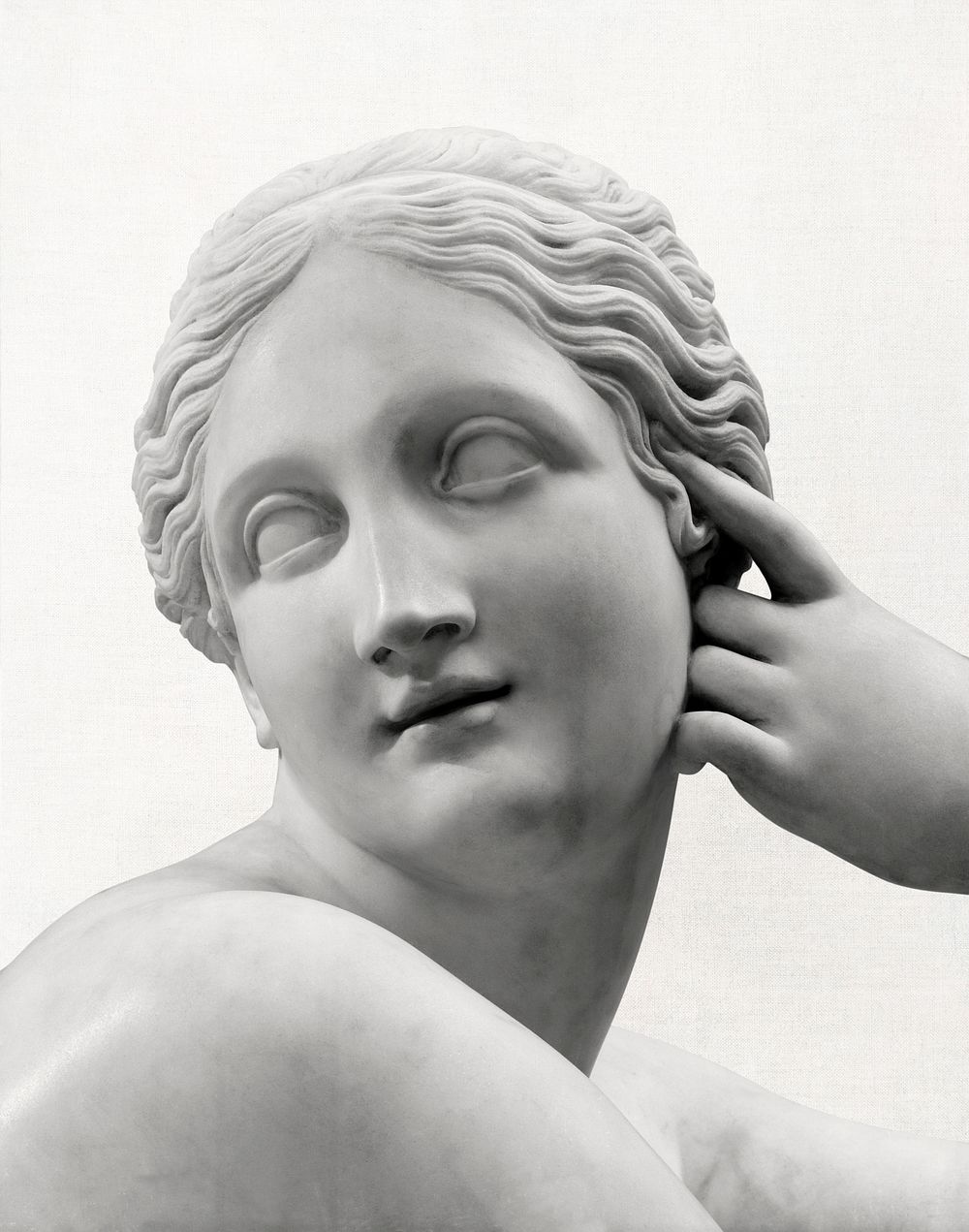 Naiad collage element, Greek sculpture psd, Antonio Canova's artwork remastered by rawpixel