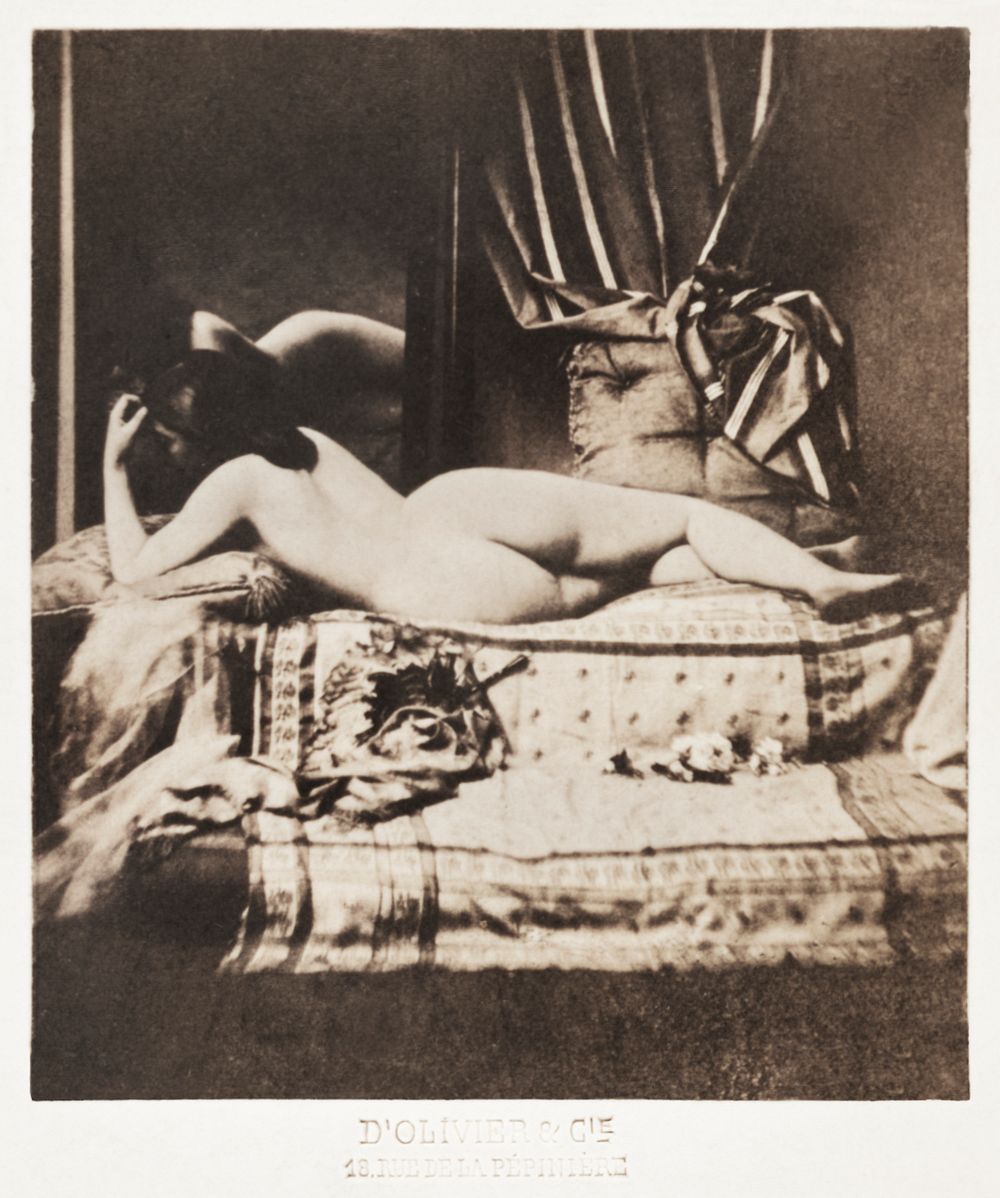 Nude photography of naked woman (1852). Original from The MET Museum. Digitally enhanced by rawpixel.
