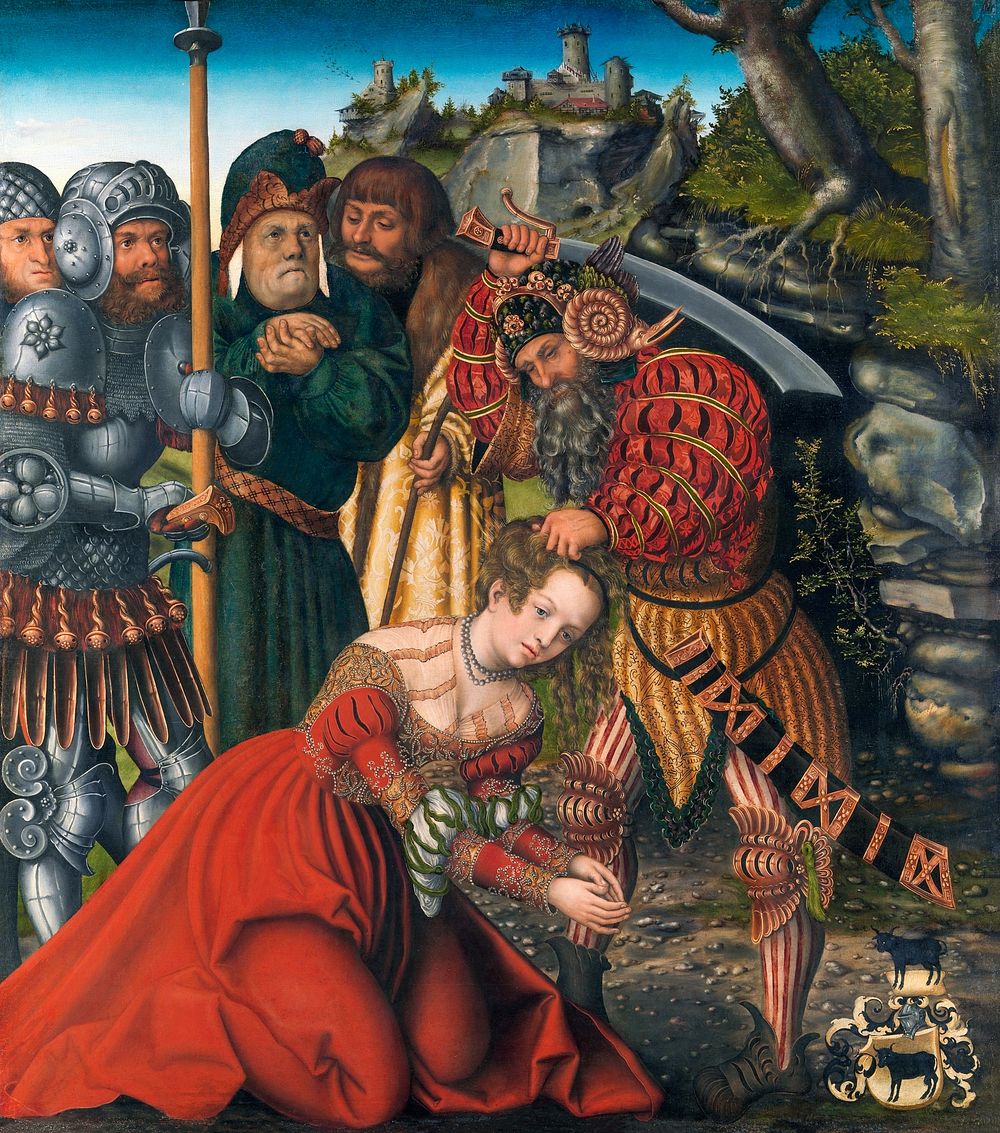 Lucas Cranach's The Martyrdom of Saint Barbara (1510) famous painting. Original from The MET Museum. Digitally enhanced by…