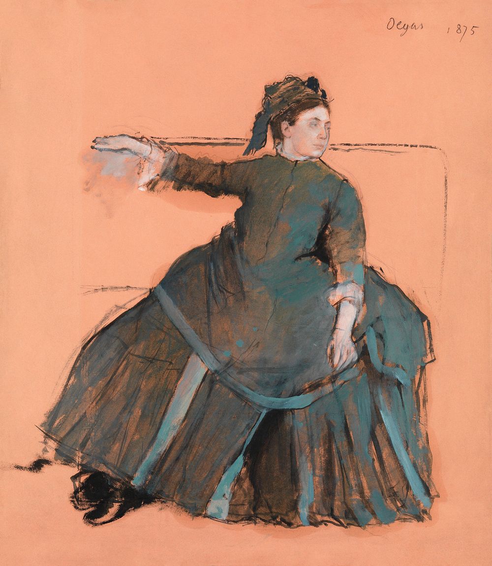Woman on a Sofa (1875) painting in high resolution by Edgar Degas. Original from The MET Museum. Digitally enhanced by…