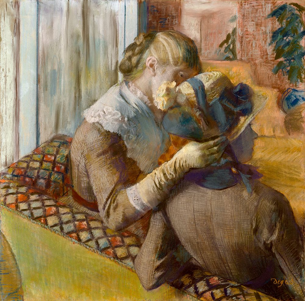 At the Milliner's (1881) painting in high resolution by Edgar Degas. Original from The MET Museum. Digitally enhanced by…
