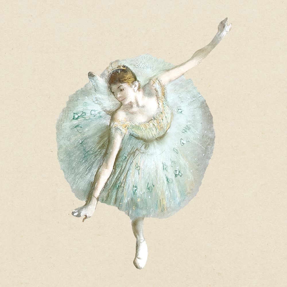 Ballet dancer, remixed from the artworks of the famous French artist Edgar Degas.