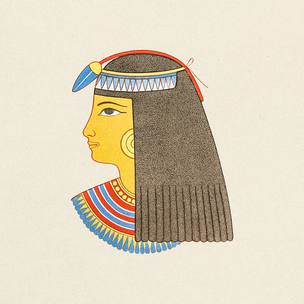 Antique Egyptian goddess psd element illustration