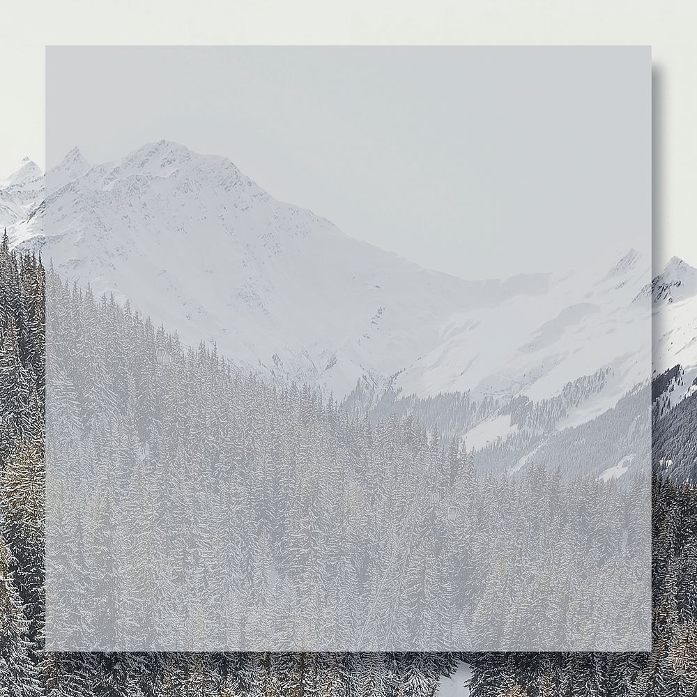 Mountain view in Verbier with frame mockup