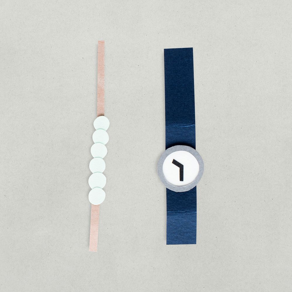 Paper craft design of watch icon