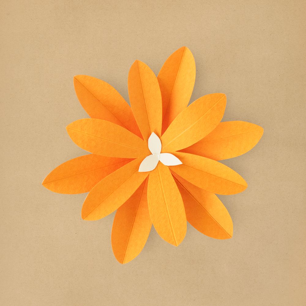 Orang flower paper craft
