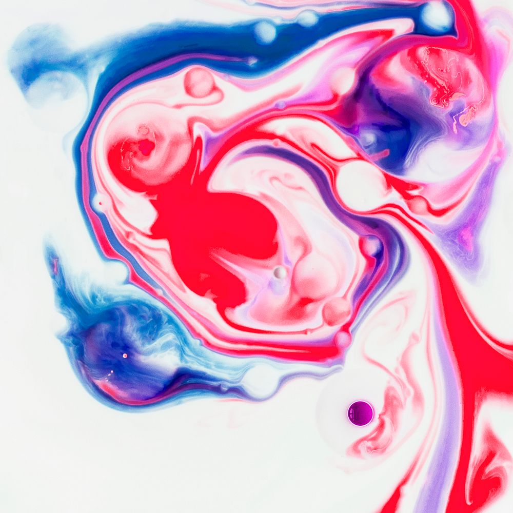 Blue red and pink abstract fluid art background illustration