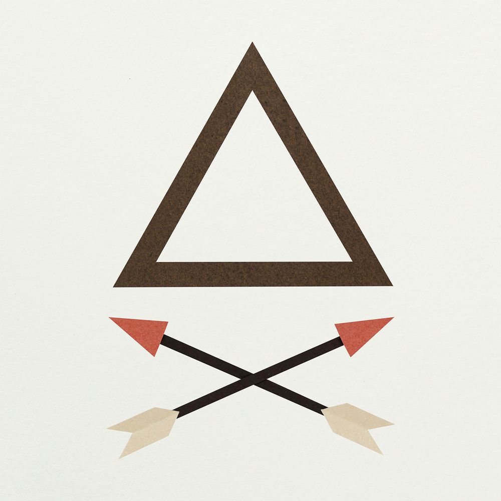 Triangle shape with arrows