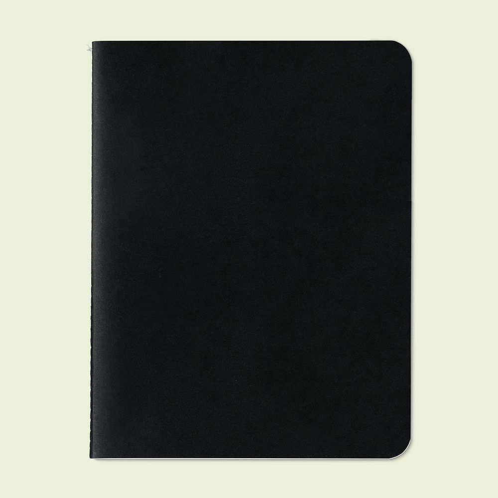 Black notebook cover mockup