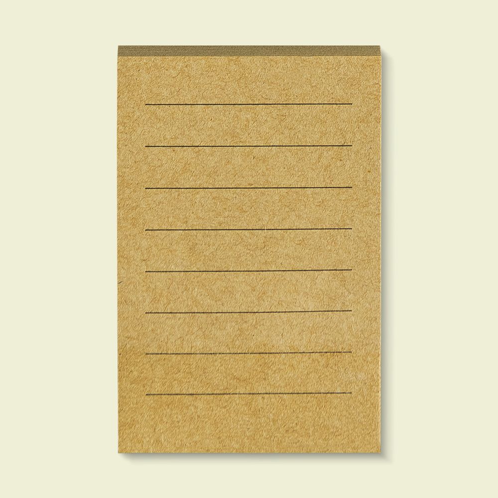 Natural brown paper note mockup