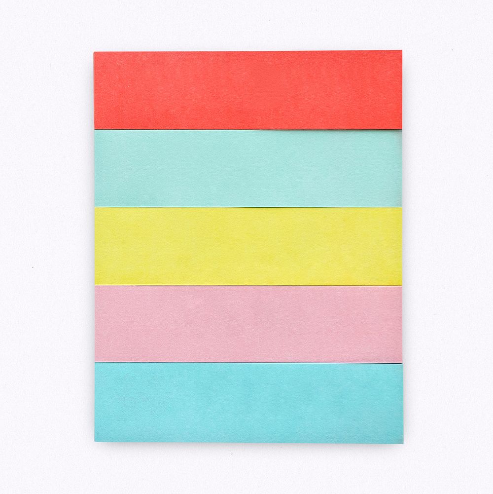 Colorful sticky reminder note papers set