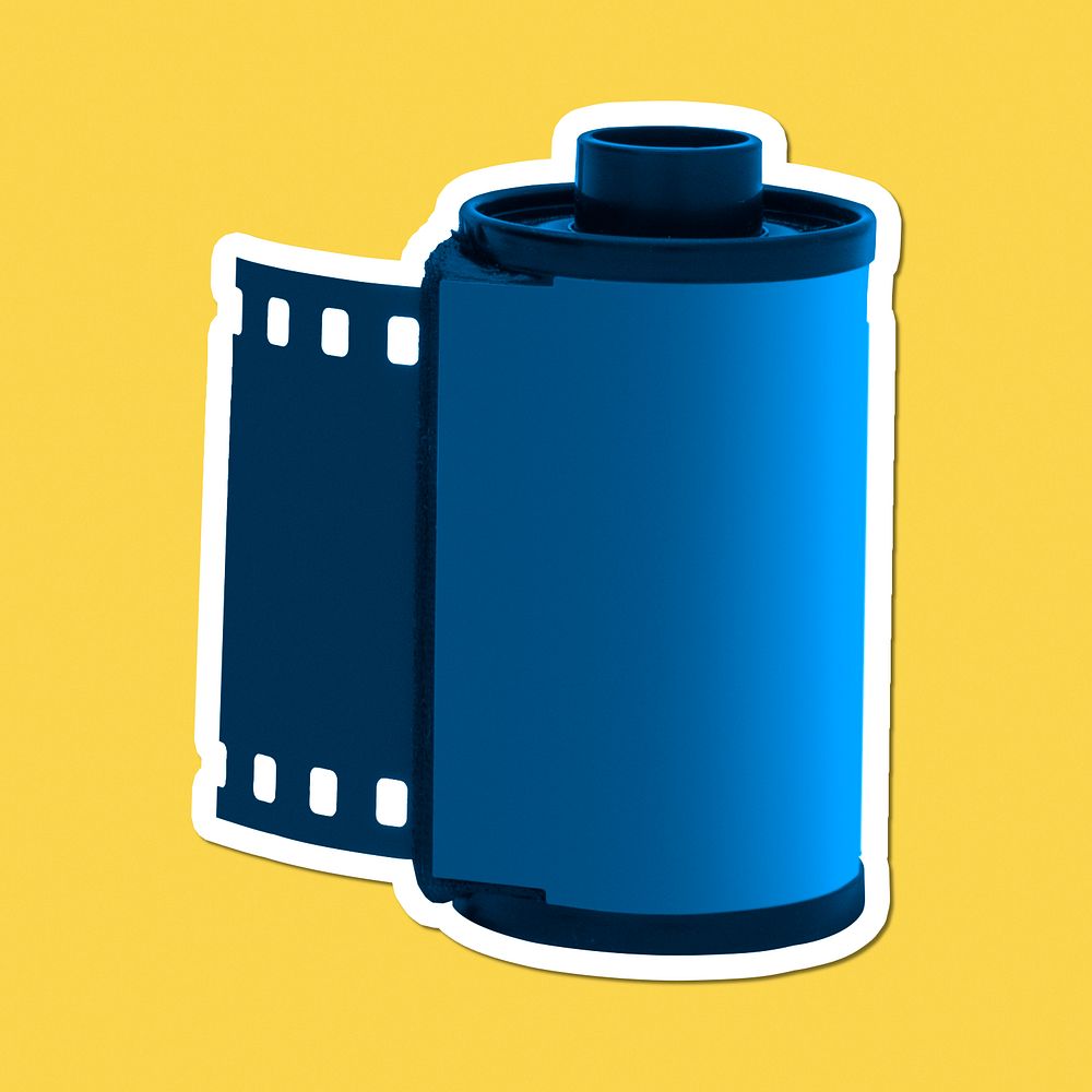 Photo film in a blue cartridge design resource 