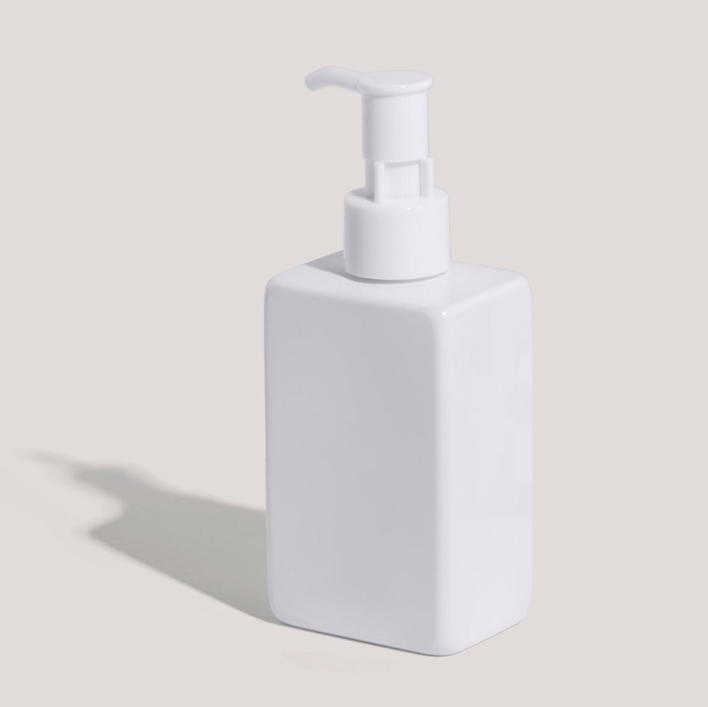 White skincare bottle mockup design
