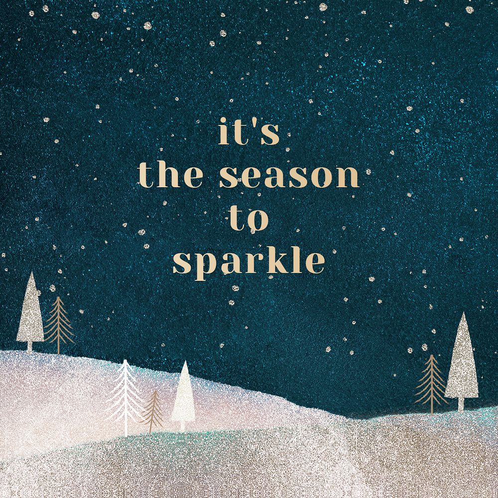 Winter season Instagram post template, editable holiday greetings for social media psd