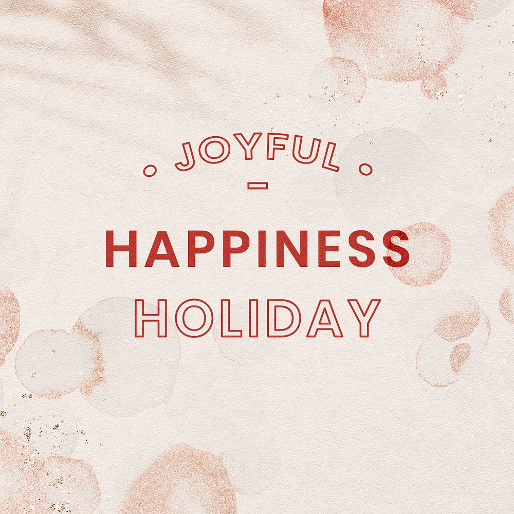 Happy Holidays Instagram post template, editable holiday greetings for social media psd