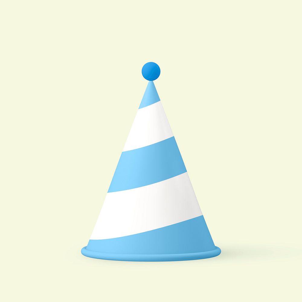 Party hat clip art, 3d | Premium PSD Illustration - rawpixel