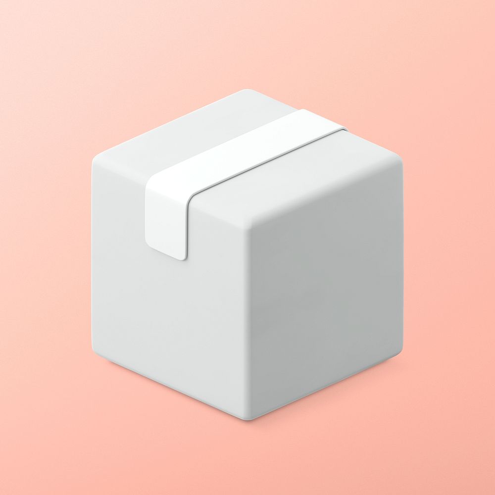 Parcel box, 3D rendering delivery object illustration 