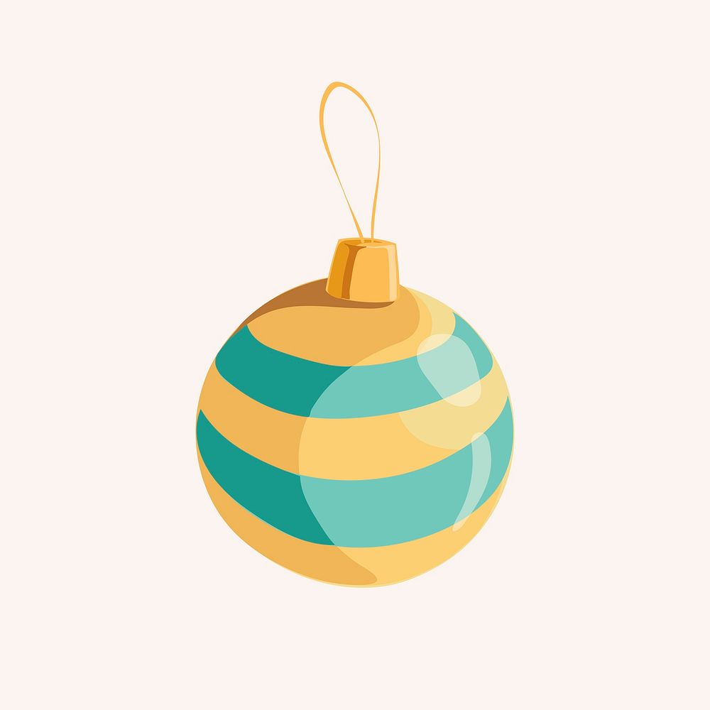 Christmas ornament collage element, aesthetic | Free PSD Illustration ...